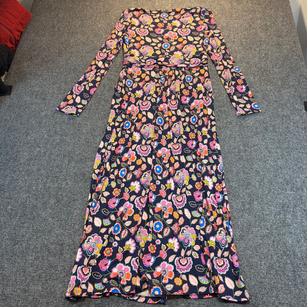 Boden Long Sleeve Floral Maxi Dress Multicolored Fit and Flare Size 6L New - Picture 6 of 9